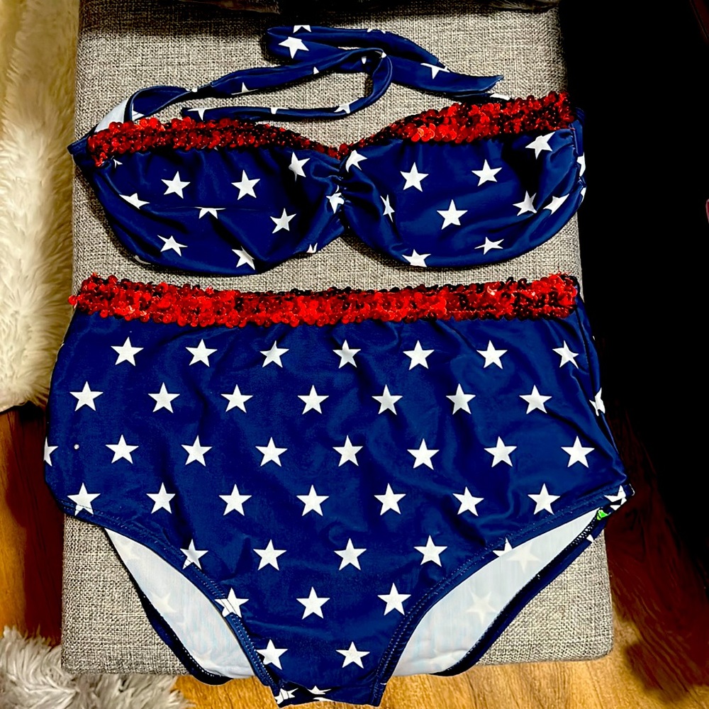 Flag bikini bathing suit